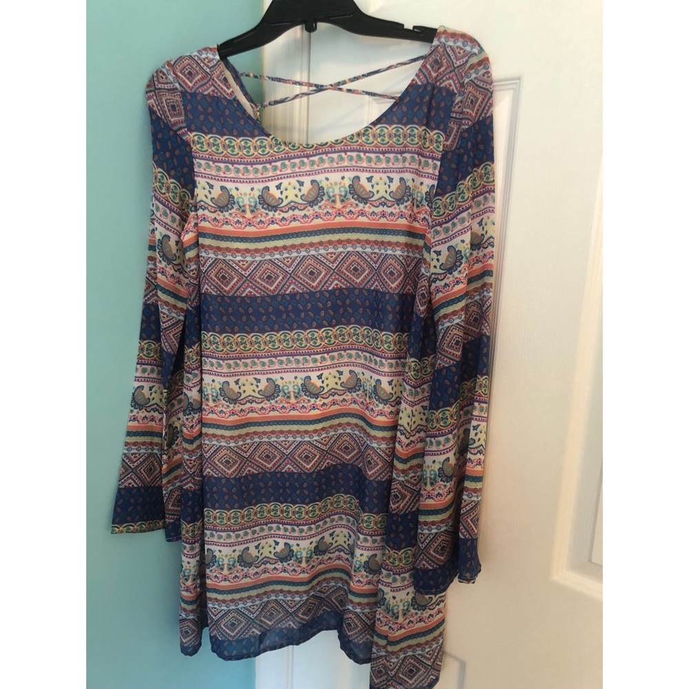 Patterned shift dress